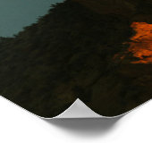 Volledige maan | Basalt Cliffs Smith Rock State Pa Poster (Hoek)