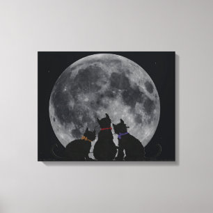 Volledige maan canvas afdruk