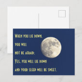 Volledige maan en quote briefkaart (Voorkant / Achterkant)
