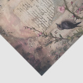 VOLLEDIGE MAAN EN VOGEL GEMENGDE MEDIA DECOUPAGE TISSUEPAPIER (Detail)