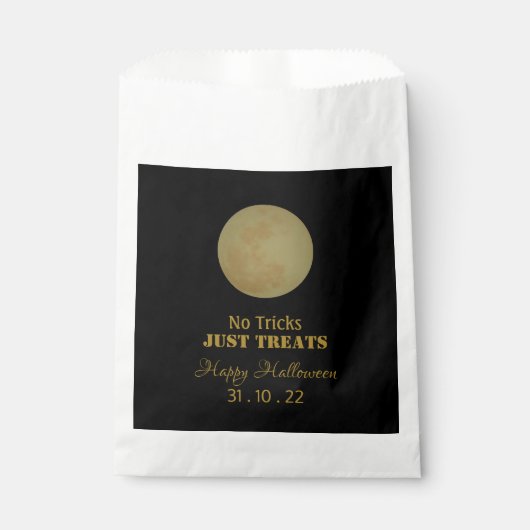 Volledige maan, Halloween Party Treat Favor Bags Bedankzakje (Voorkant)