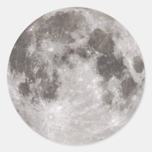 Volledige maan in de nacht ronde sticker