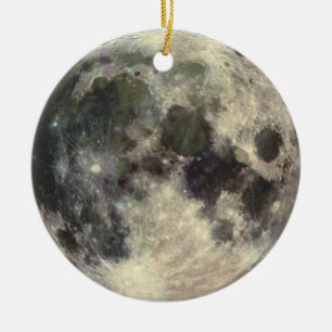 Volledige maan keramisch ornament
