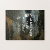 Volledige maan met Nighttime quote Legpuzzel (Horizontaal)