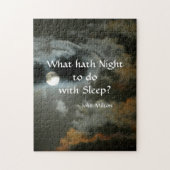 Volledige maan met Nighttime quote Legpuzzel (Verticaal)