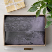 Volledige maan met Paarse Ravens-borstpapier Tissuepapier (Geschenk)