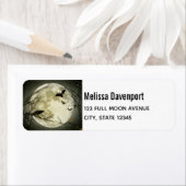 Volledige maan met vleermuizen en Raven. Etiket (Insitu)