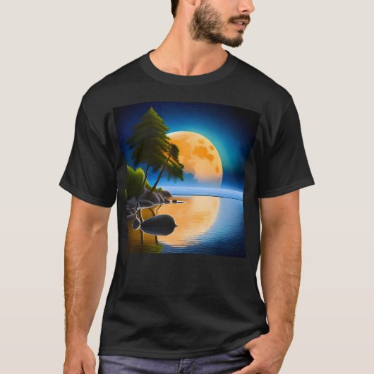 Volledige maan Night T-shirt (Voorkant)