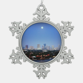 Volledige maan over Ft. Lauderdale Tree Ornament