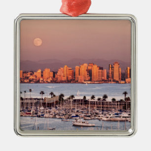 Volledige maan over San Diego Metalen Ornament