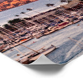 Volledige maan over San Diego Poster (Hoek)