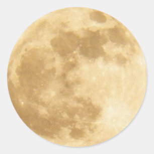 Volledige maan ronde sticker