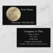 Volledige maan visitekaartje (Voorkant / Achterkant)