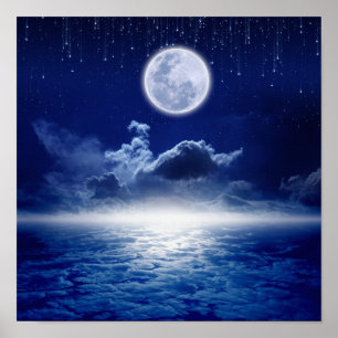 Volledige maannacht poster