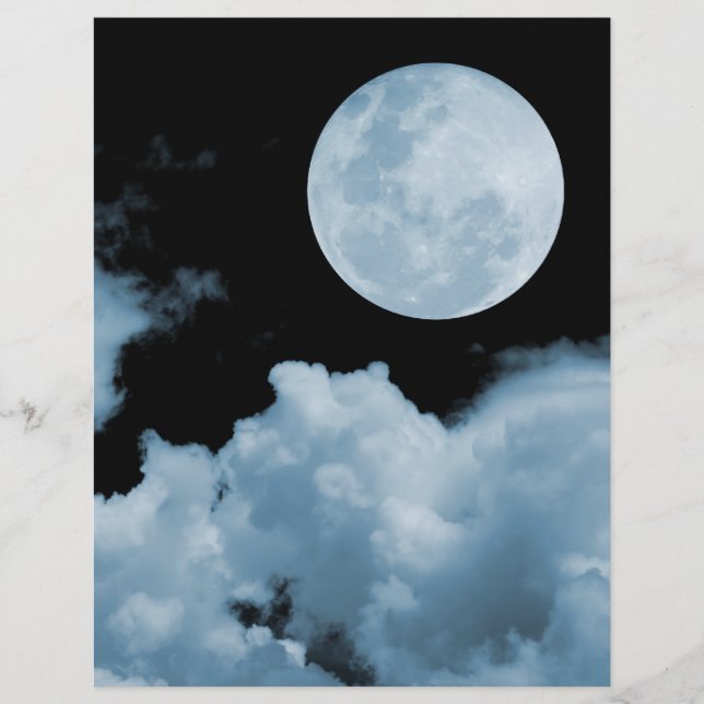 VOLLEDIGE MOON CLOUDS BLAUW (Voorkant)