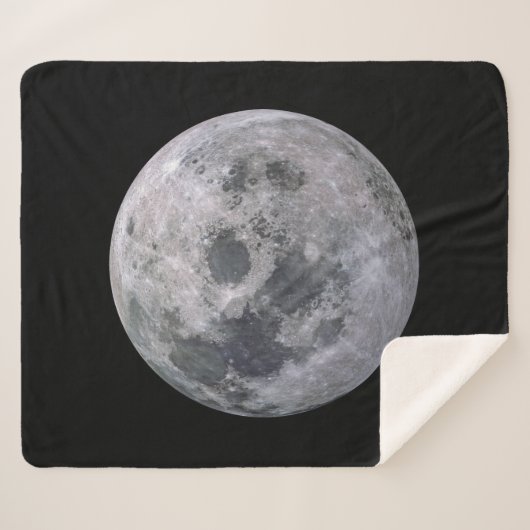 VOLLEDIGE MOON Custom Sherpa Blanket Sherpa Deken (Voorkant (horizontaal))