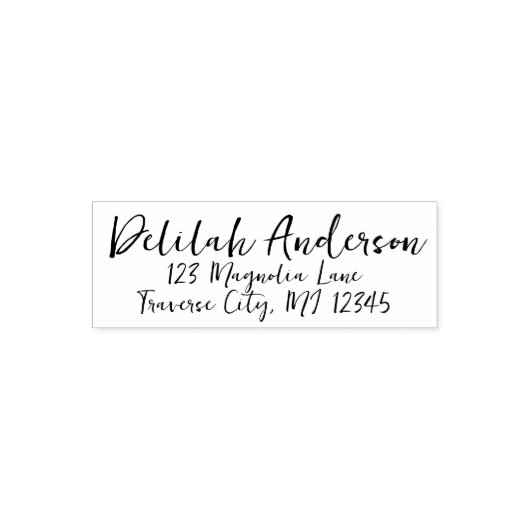 Volledige naam Fancy retouradres Zelfinktende Stempel (Design)
