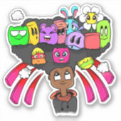 Volledige pagina Doodle 01 Vinyl Sticker (Voorkant)