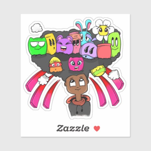 Volledige pagina Doodle 01 Vinyl Sticker (Vel)