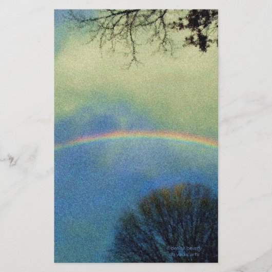 Volledige regenboog in Seurat-stijl Briefpapier (Voorkant)