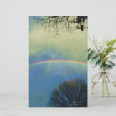 Volledige regenboog in Seurat-stijl Briefpapier (Staand voorkant)