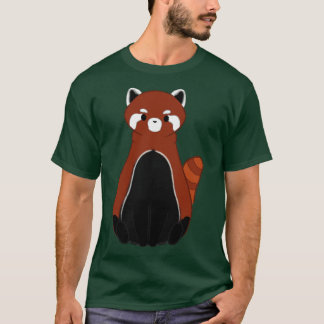 Volledige rode panda t-shirt