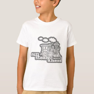 Volledige stoom-voor-loco trein oranje kinder t-sh t-shirt