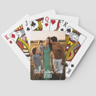 Volledige verticale foto - aangepaste scripttekst  pokerkaarten