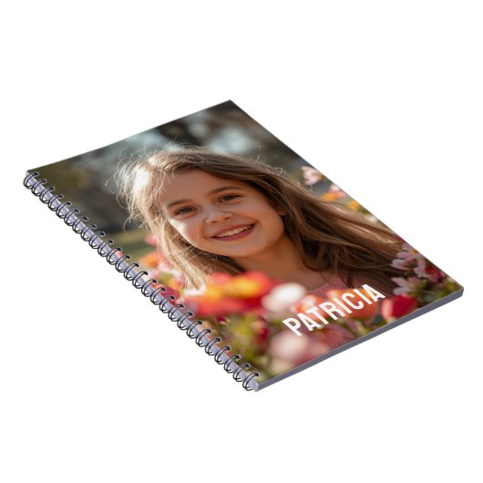 Volledige Verticale Foto Script Aangepaste Naam Notitieboek (Rechterzijde)