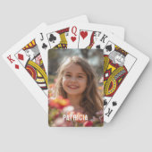 Volledige Verticale Foto Script Aangepaste Naam  Pokerkaarten (Achterkant)
