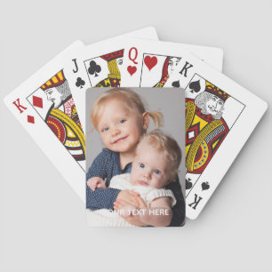 Volledige Verticale Foto Script Aangepaste Tekst P Pokerkaarten