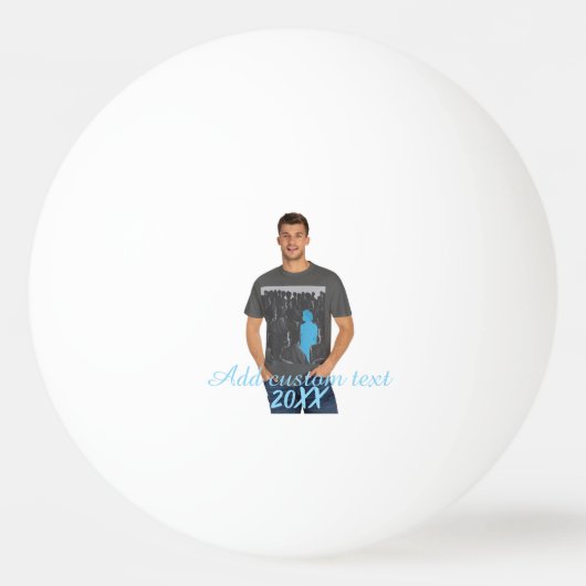 Volledige Verticale Foto - Script Aangepaste Tekst Pingpongballen (Voorkant)