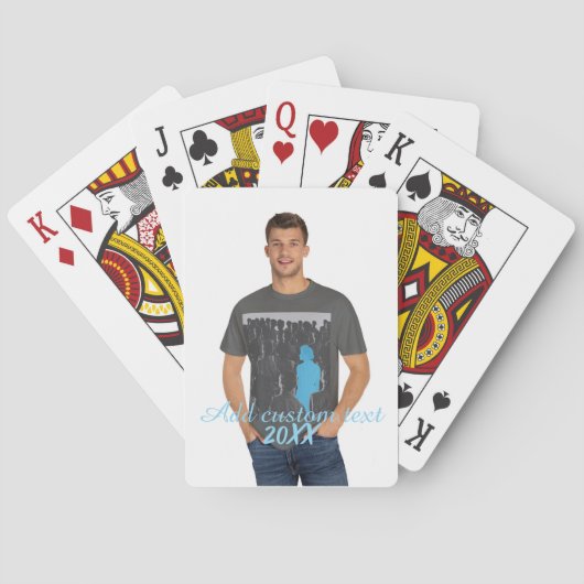 Volledige verticale foto - script aangepaste tekst pokerkaarten (Achterkant)