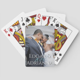 Volledige verticale foto - Script aangepaste tekst Pokerkaarten