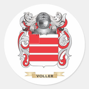 Voller Family Crest (wapenschild) Ronde Sticker
