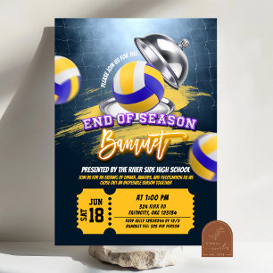 Volley Ball Einde van het Seizoen Banket Party Uit Kaart