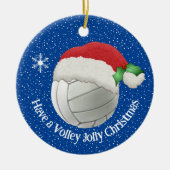 Volley-ball en Santa Hat Design Ornement (Devant)