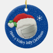 Volley-ball en Santa Hat Design Ornement (Dos)