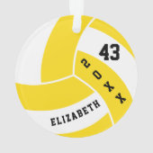 Volley-ball jaune et blanc 4 | Nom do-it-yourself (dos)