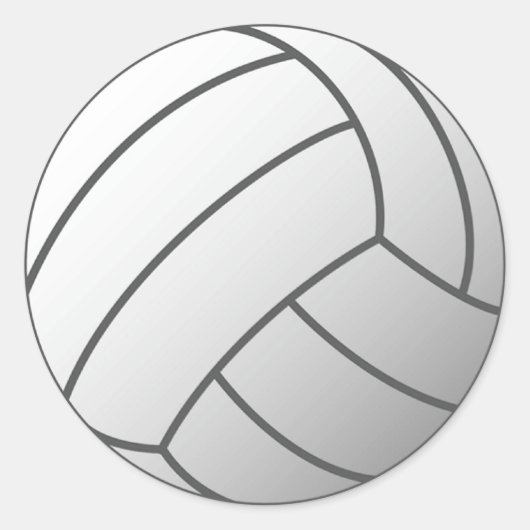 Volley Ball Ronde Sticker (Voorkant)