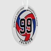 Volley-ball rouge, bleu et blanc | Personnaliser O (devant)