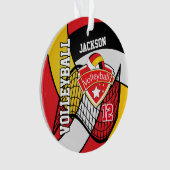 Volley-ball rouge, noir, blanc et or 🏐 2 (devant)