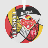 Volley-ball rouge, noir, blanc et or 🏐 2 (dos)