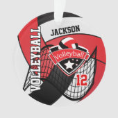 Volley-ball rouge, noir et blanc 🏐 (devant)