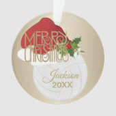 Volley-ball 🏐 Santa Hat | Nom do-it-yourself (devant)