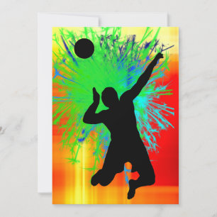 Volley Ball Service Fireworks Kaart