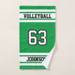 Volley-ball 🏐 vert et blanc - 100% Personnaliser<br><div class="desc">Serviette à main. Vert (do-it-yourself couleur ARRIÈRE - PLAN... changez-le en n'importe quelle couleur) et blanchissez tout sport prêt à être personnalisé. Fait un grand cadeau pour n'importe quel joueur sportif. REMARQUE : SEULEMENT CHANGER LES ZONES MODÈLES NÉCESSAIRES! 😀 Si nécessaire, vous pouvez supprimer le texte et commencer à ajouter...</div>