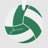 Volley-ball vert foncé et blanc 4 | Nom do-it-your (devant)