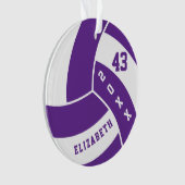 Volley-ball violet et blanc 4 | Nom do-it-yourself (devant)