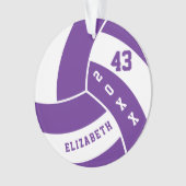 Volley-ball violet et blanc 4 | Nom do-it-yourself (devant)